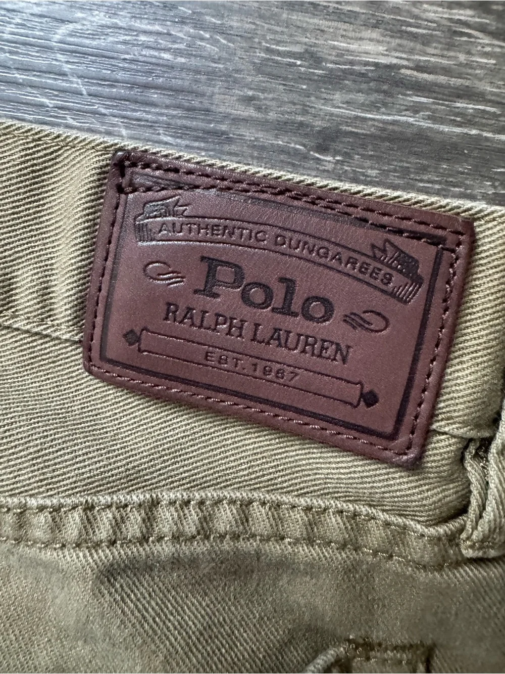 Polo Ralph Lauren Classic Straight-Leg Work Pants in Olive Sz 34/34